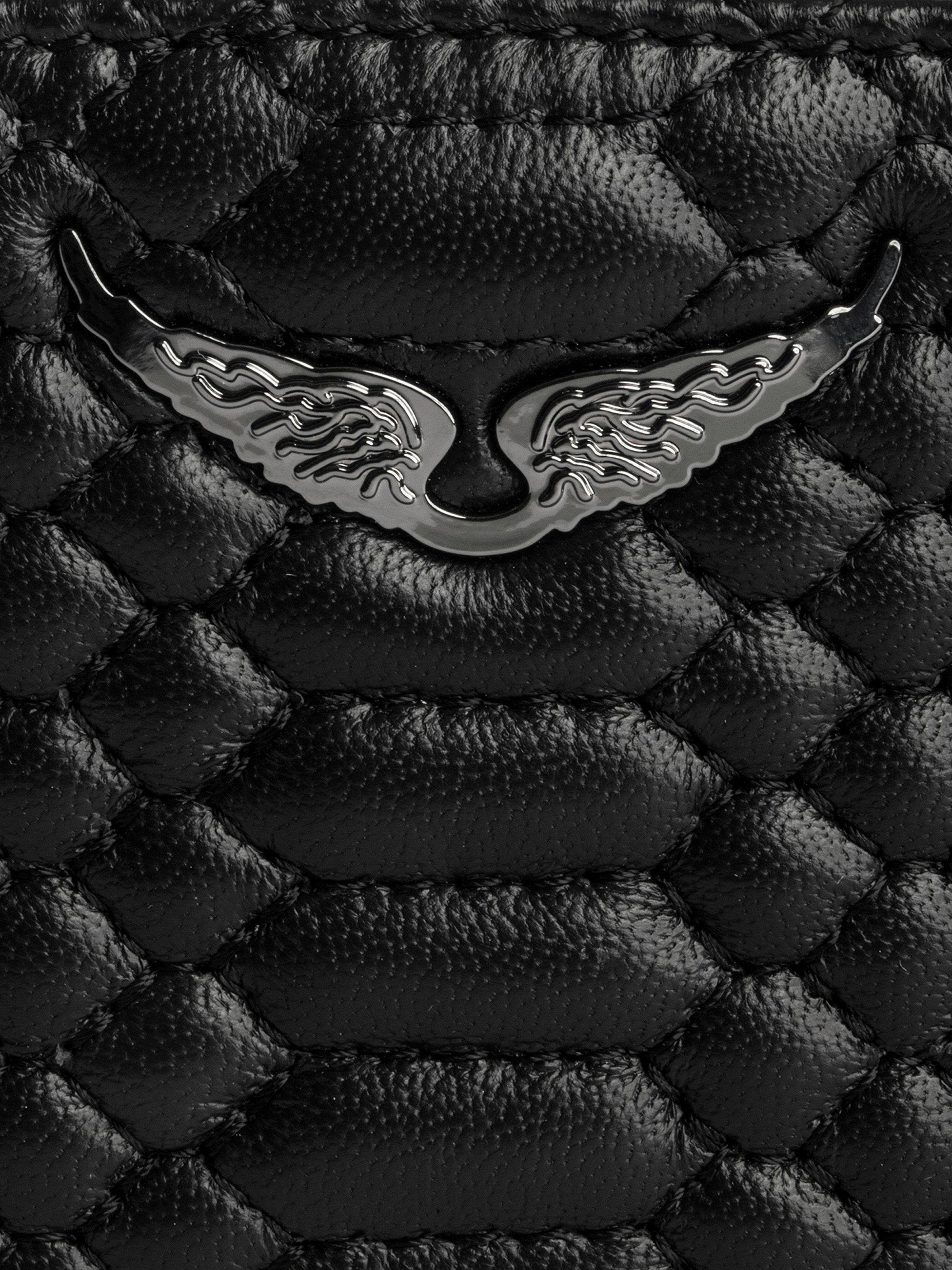 Quilted ZV Pass Card Holder - Quilted card holder in matte leather.